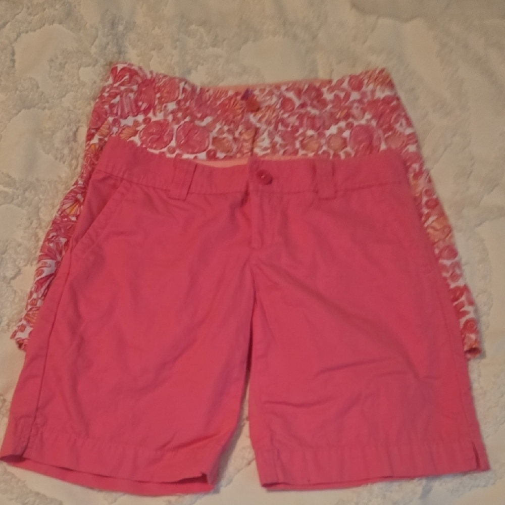 Lilly Pulitzer 2 Pair Of Pink Women's Shorts Size 4 EUC (#14)